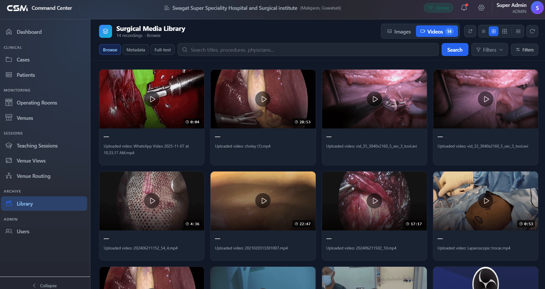 Surgical library